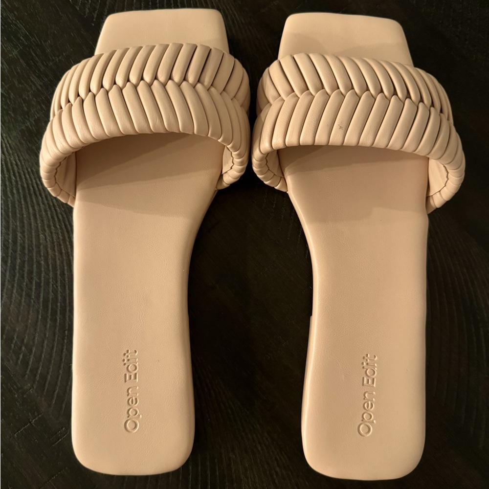 Tan Slide Sandals